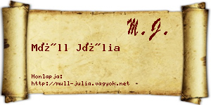 Müll Júlia névjegykártya